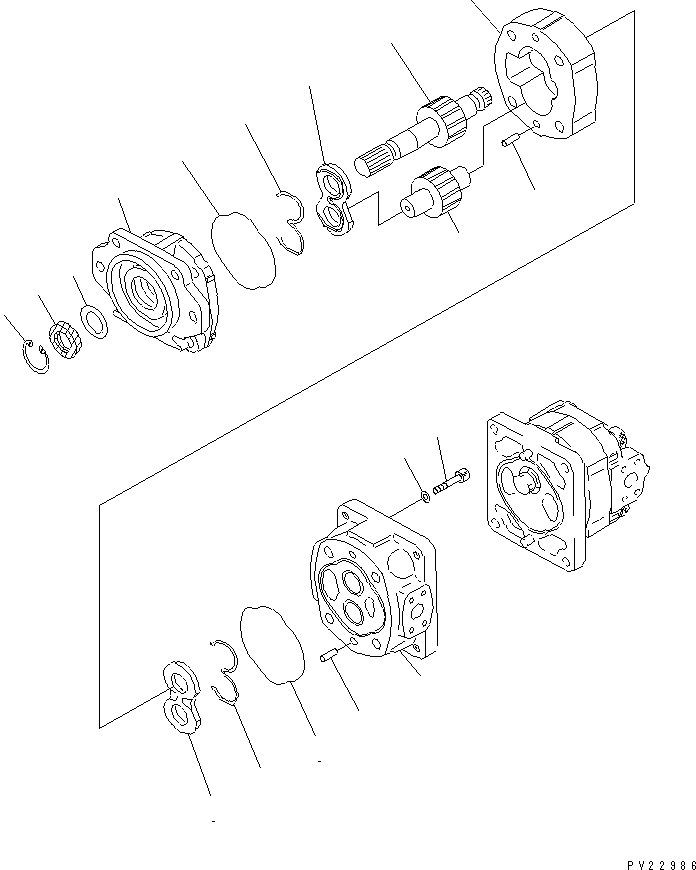 PUMP ASS'Y (SAR63) 705-22-36080 KOMATSU