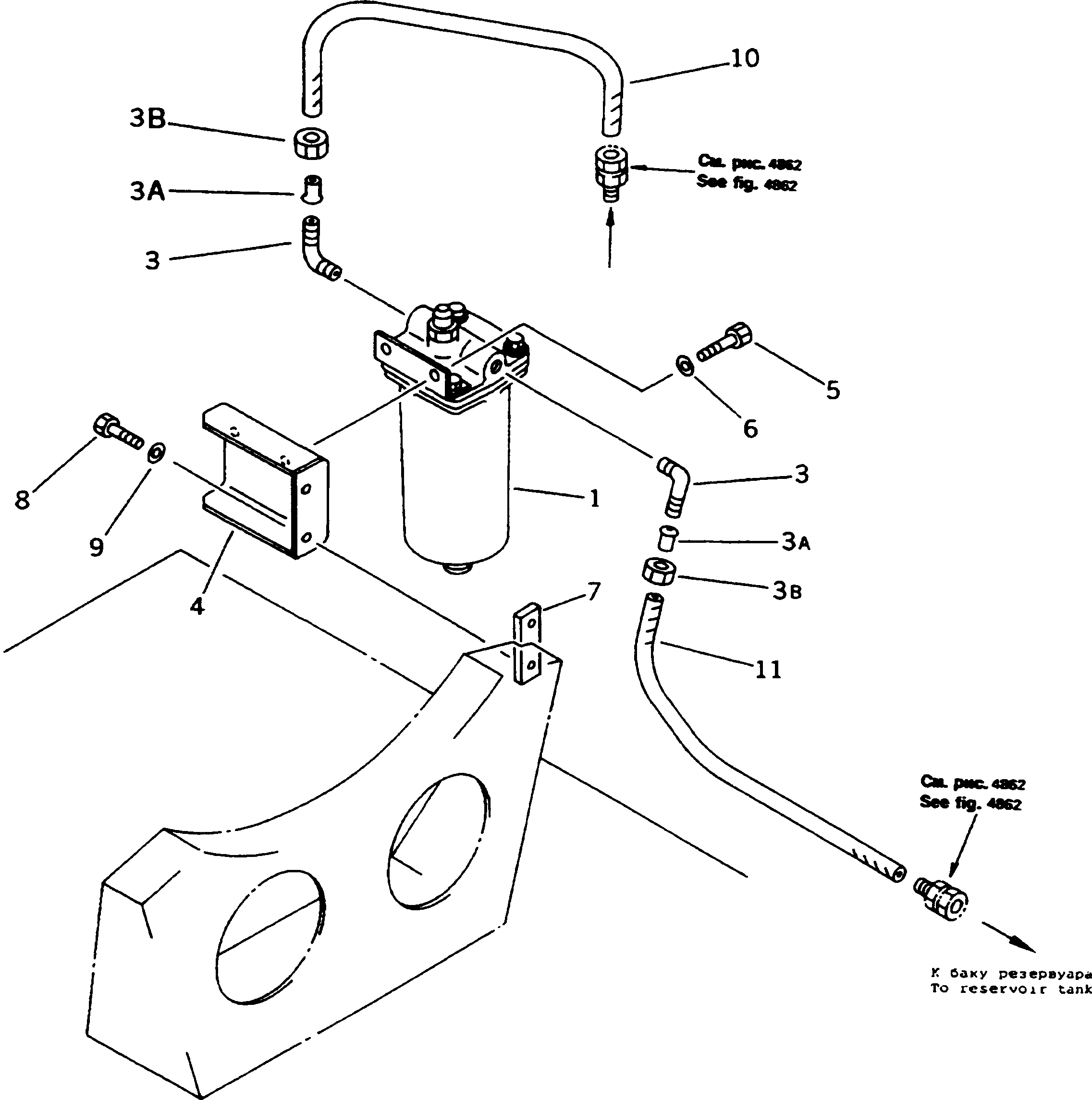 BRACKET (OP) 581-96-11910 KOMATSU