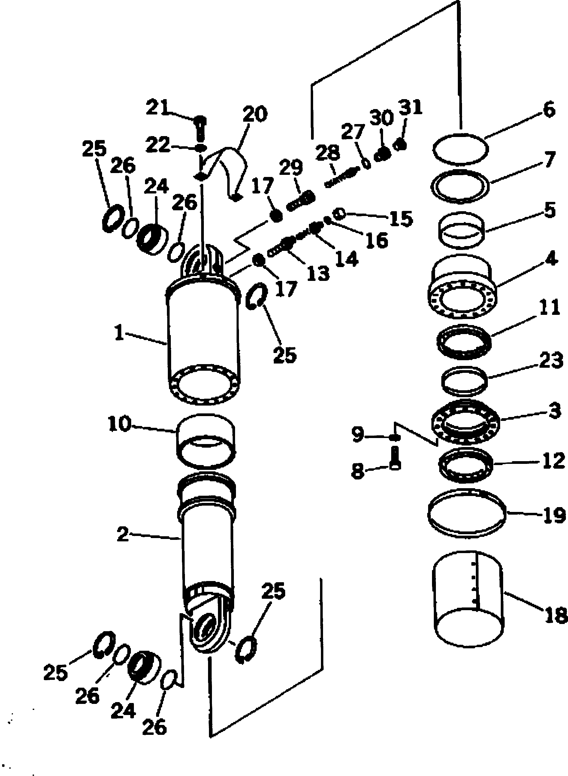 SUSPENSION ASS'Y,REAR 561-50-6B300 KOMATSU