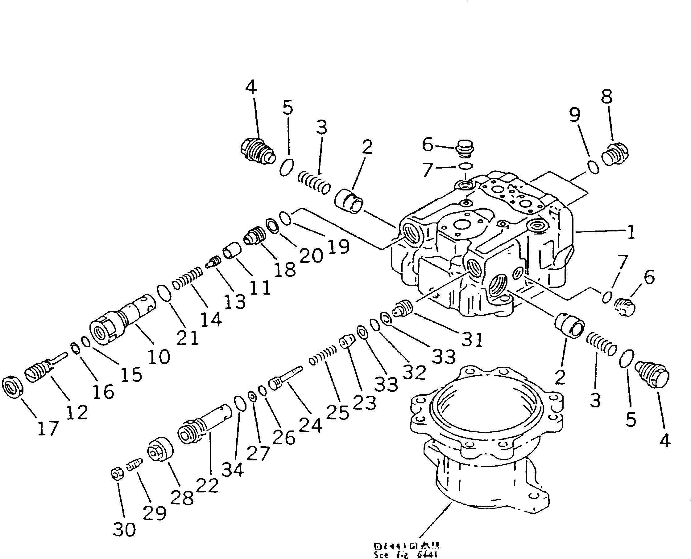 Предохранительный клапан в сборе 702-77-02601 KOMATSU