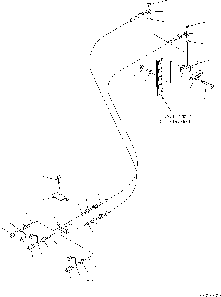 шланг 07108-20348 KOMATSU