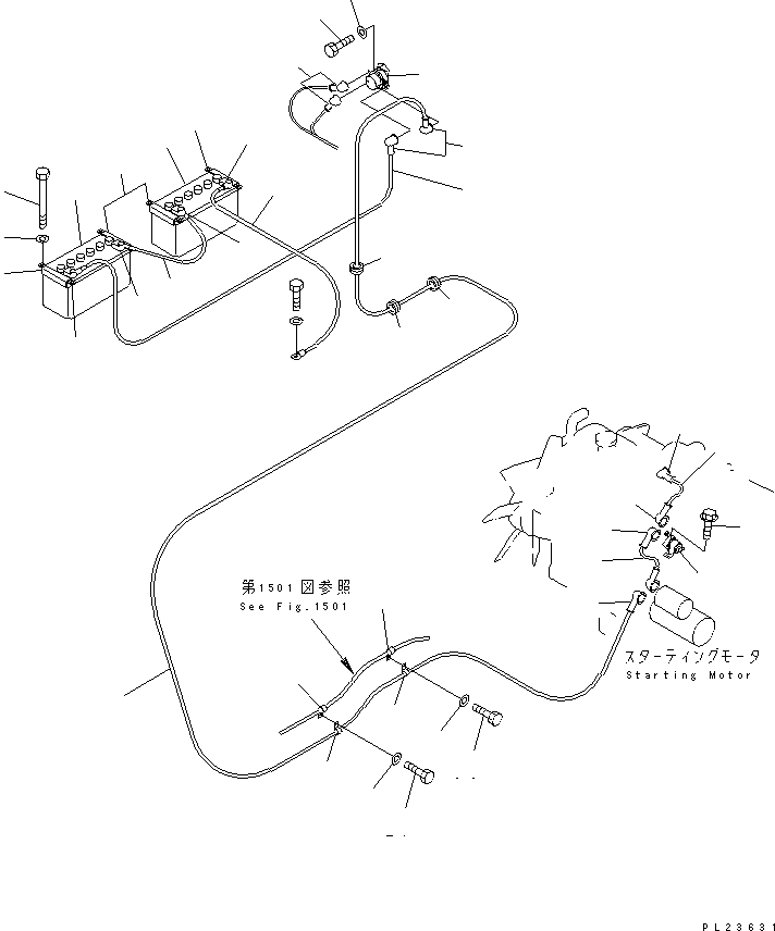 Кабель 08028-43275 KOMATSU