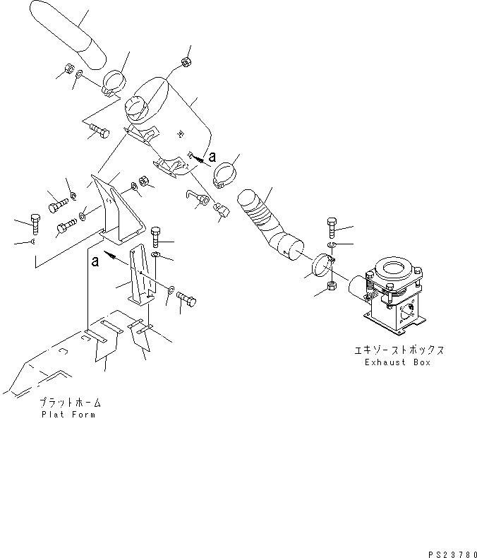 MUFFLER ASS'Y 569-84-42112 KOMATSU