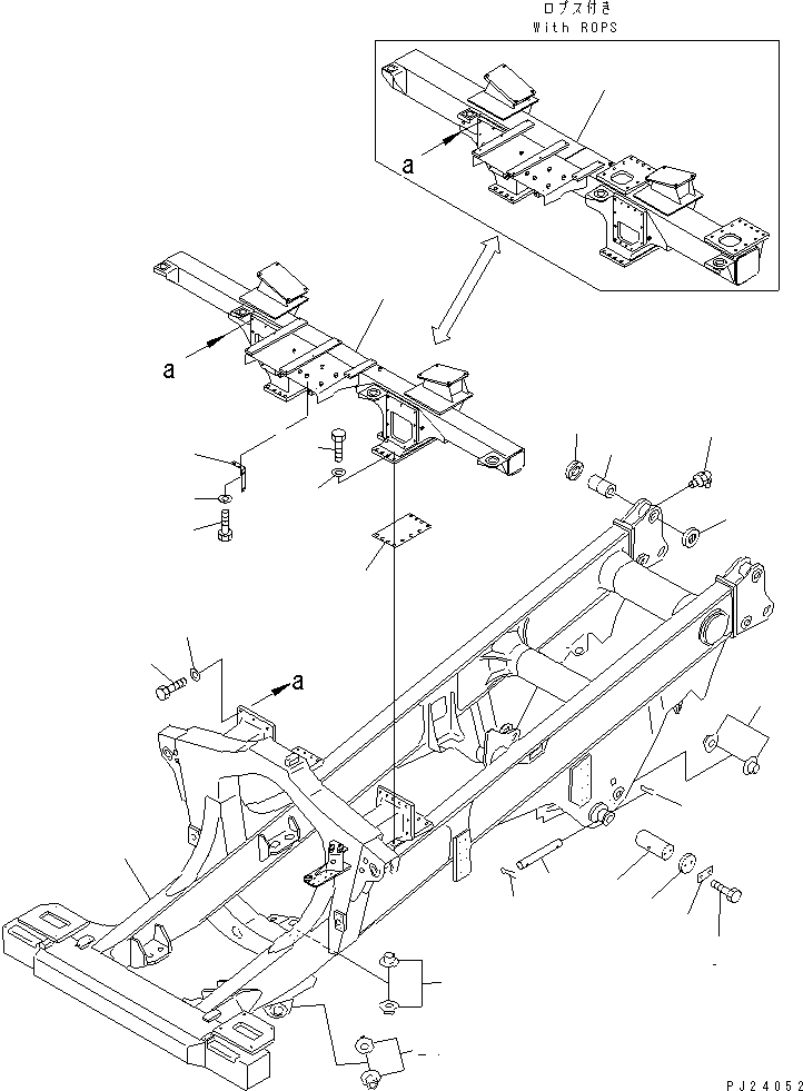 SUPPORT,(WITH ROPS) 566-89-6A951 KOMATSU