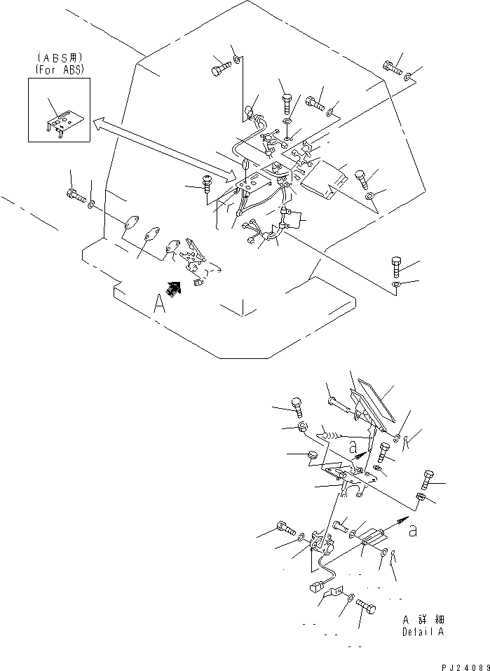 PLATE,(FOR ABS) 561-88-66581 KOMATSU