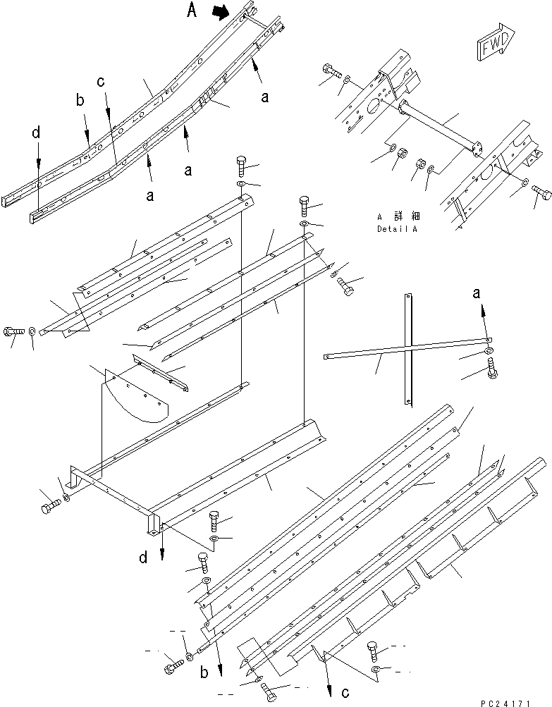 Рама левая 8248-75-3110 KOMATSU