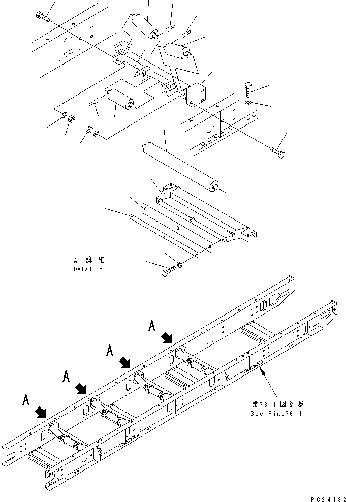 ROLLER,RETURN 8248-75-4170 KOMATSU