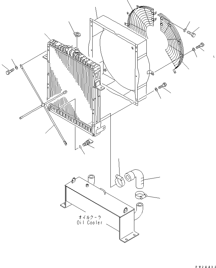 RADIATOR SUB ASS'Y 567-03-71111 KOMATSU