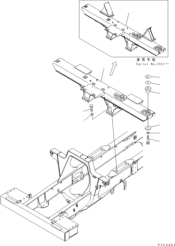 SUPPORT,REAR (FOR SIDE LAMP) 567-85-71130 KOMATSU