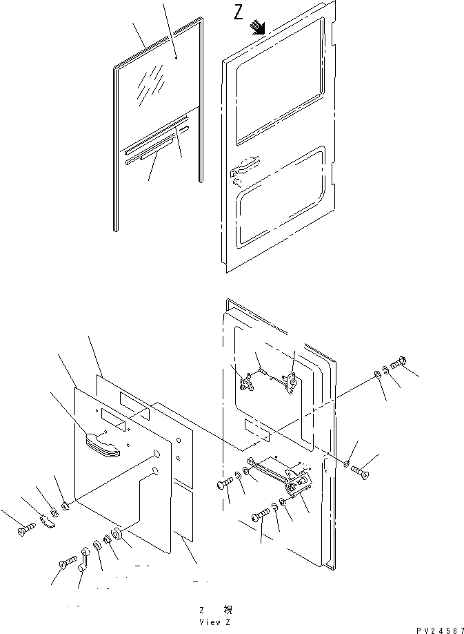 DOOR ASS'Y,L.H. 567-54-74101 KOMATSU