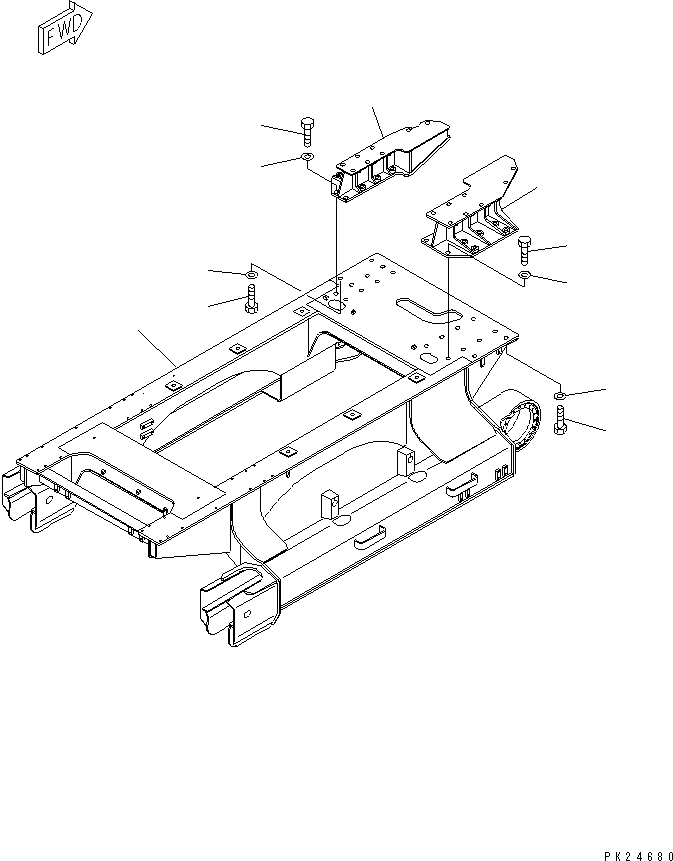 TRACK FRAME ASS'Y,TRACK 8242-30-0010 KOMATSU