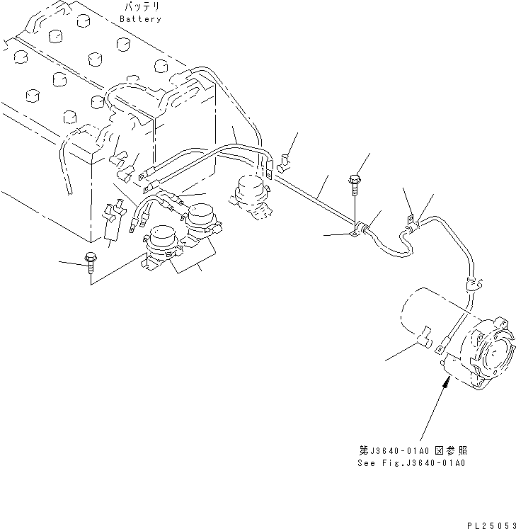 Провод аккумулятора 08028-64150 KOMATSU