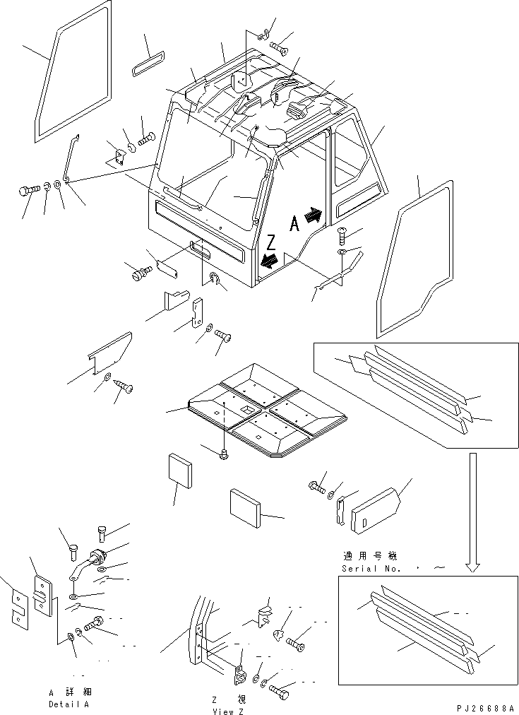 CAB ASS'Y,(FOR EC REGULATION) 569-54-64A02 KOMATSU