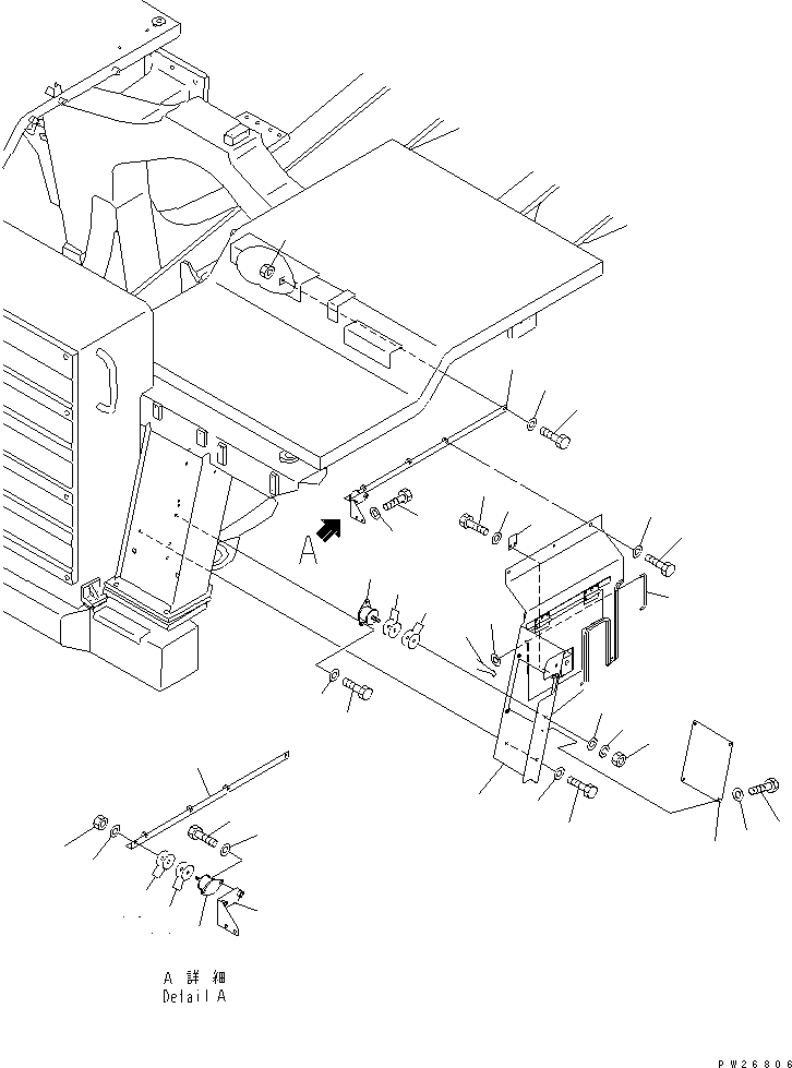 COVER ASS'Y,L.H. 566-89-6E730 KOMATSU