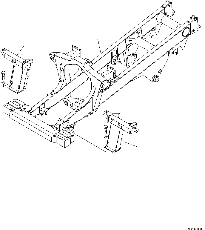 Опора левая 566-88-6E711 KOMATSU