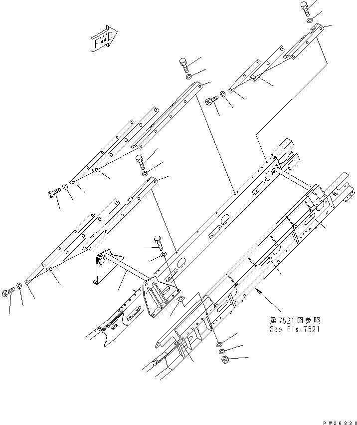 STAY,L.H. 8248-75-3252 KOMATSU