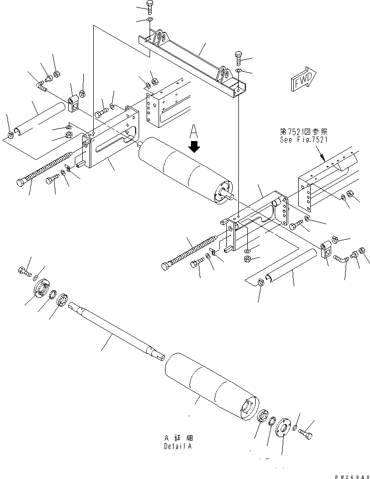 Рама левая 8248-75-3141 KOMATSU