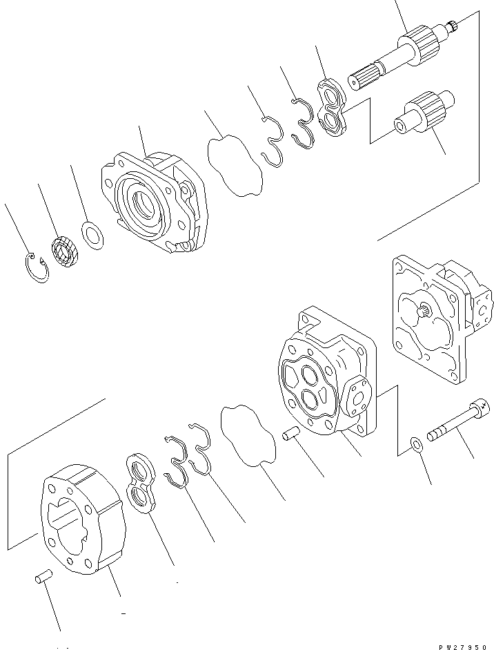 PUMP ASS'Y,(SAR80+25) 705-52-31150 KOMATSU