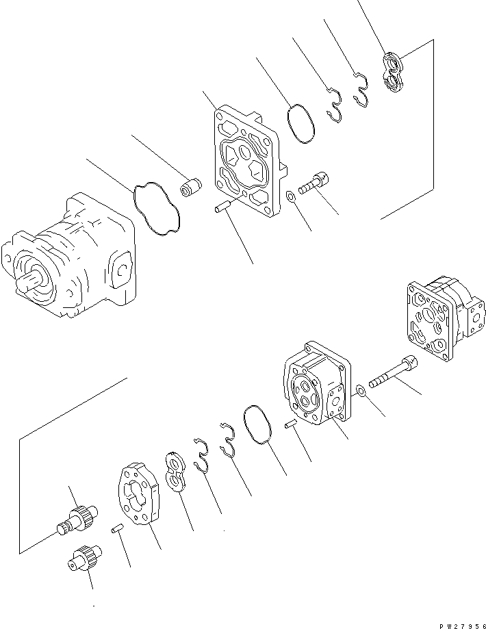 PUMP ASS'Y,(SAR80) 705-34-38340 KOMATSU