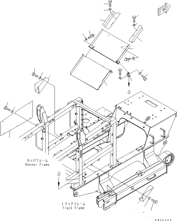 Крышка правая 8255-54-4570 KOMATSU