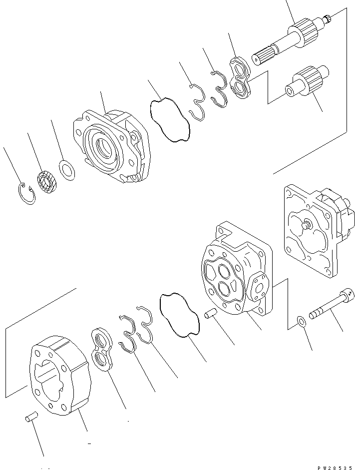 PUMP ASS'Y,(SAR80+18) 705-52-31180 KOMATSU