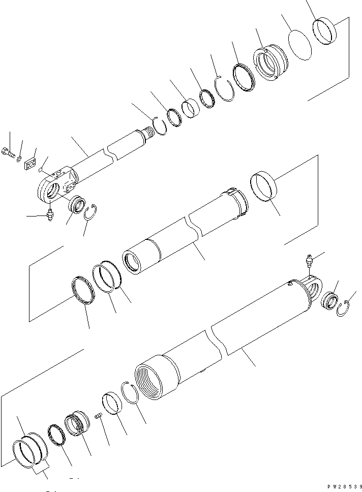 CYLINDER ASS'Y,(SEE FIG. H3410-07D0) (707-09-07041) KOMATSU