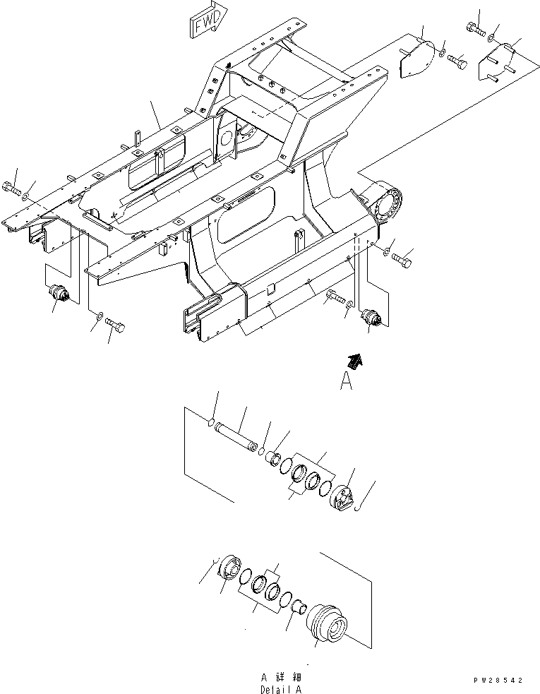 Рама гусеничной тележки 8230-30-1122 KOMATSU