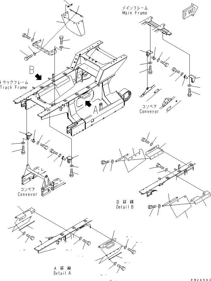 Кронштейн правый 8230-75-1132 KOMATSU