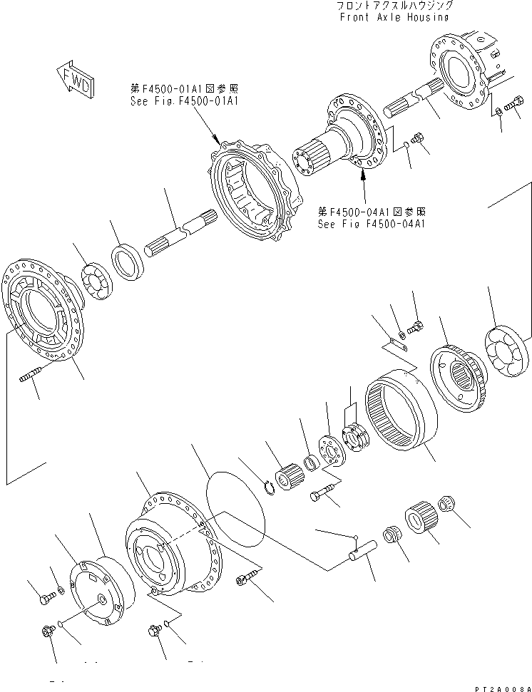 AXLE ASS'Y,REAR (LIMITED SLIP DIFF.) (421-23-20700) KOMATSU