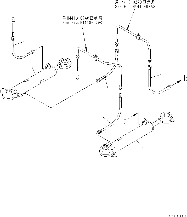 CYLINDER GROUP,STEERING, L.H. (707-00-X7810) KOMATSU