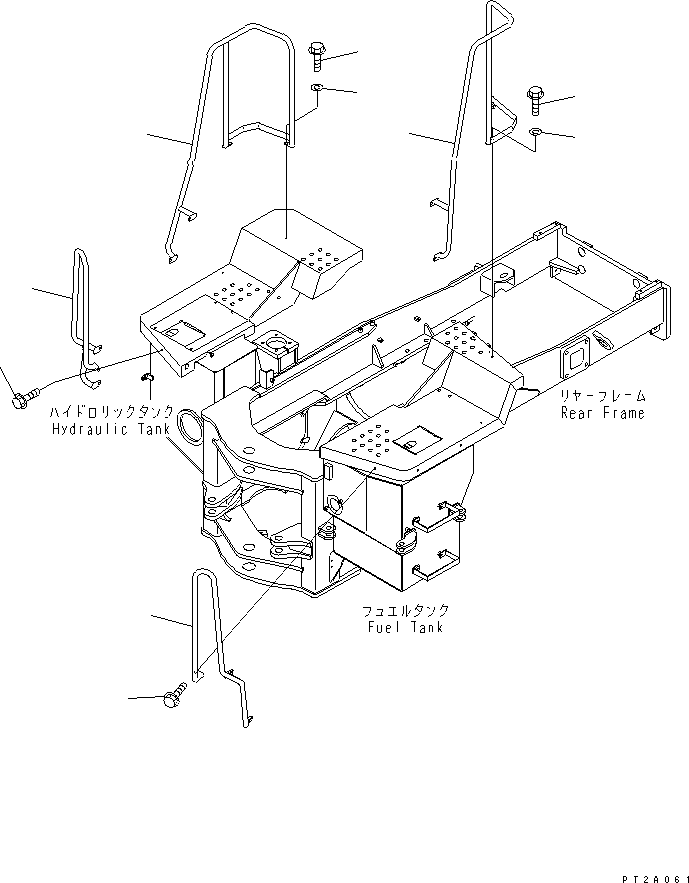 HAND RAIL,L.H. 421-54-25510 KOMATSU
