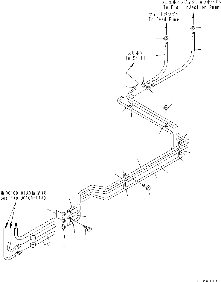 Трубка 41L-04-21240 KOMATSU