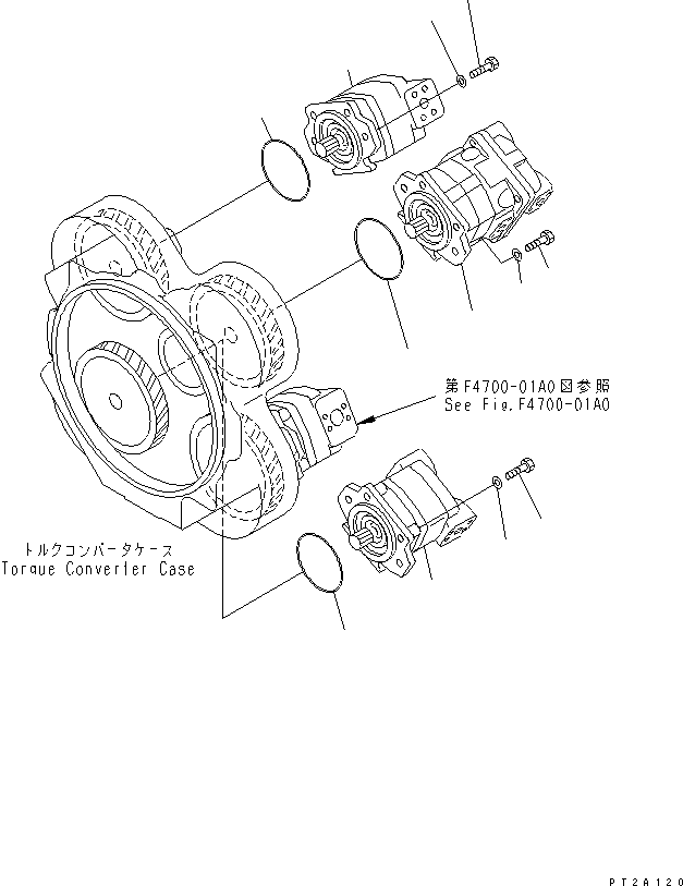 PUMP ASS'Y,(SAR(3)63+28) (705-52-30490) KOMATSU
