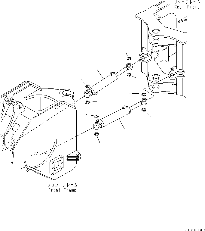 CYLINDER ASS'Y,STEERING, R.H. (707-00-08771) KOMATSU