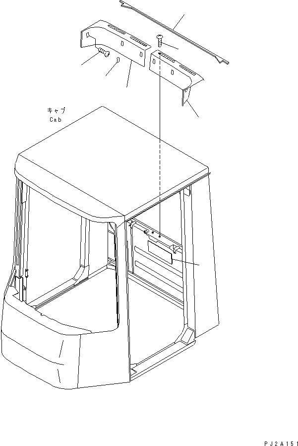 Кабина в сборе (41L-56-21050) KOMATSU