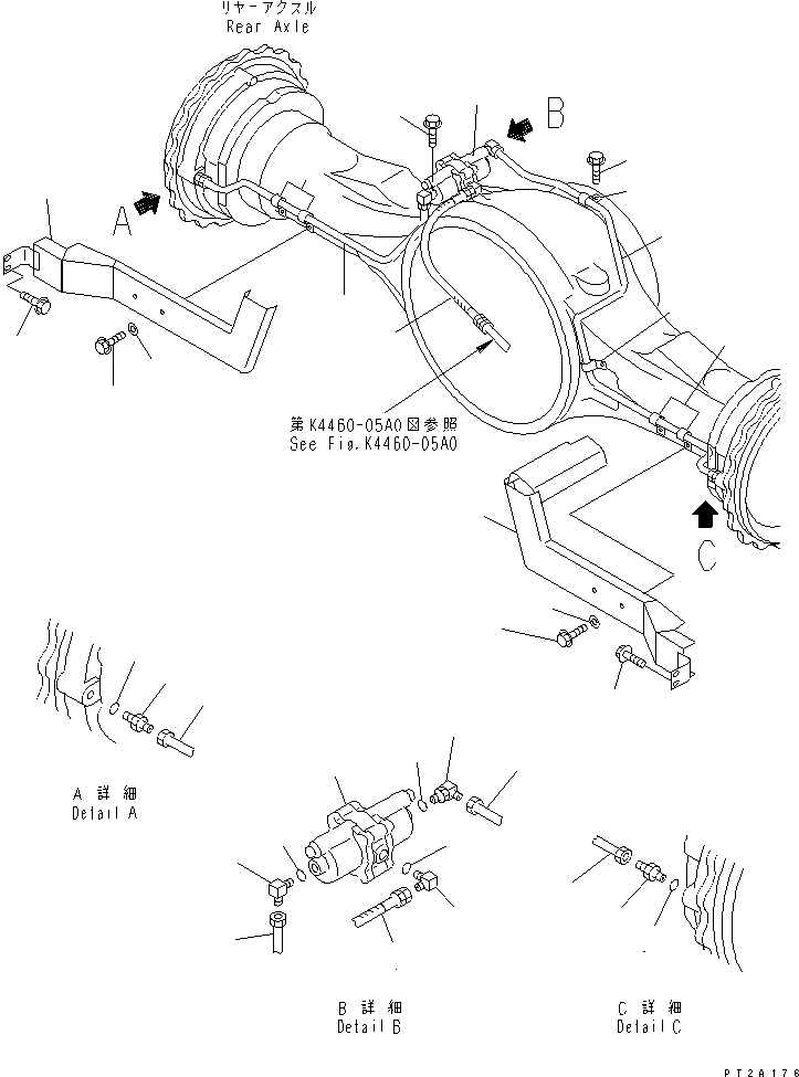 Трубка правая 41L-43-27140 KOMATSU