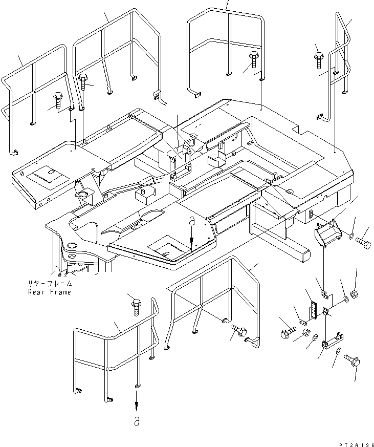 HANDRAIL,L.H. 41L-54-25151 KOMATSU