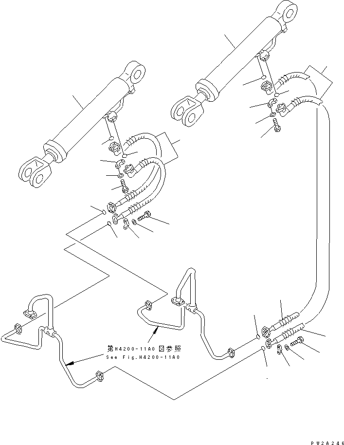 CYLINDER GROUP,LIFT (707-01-X7160) KOMATSU