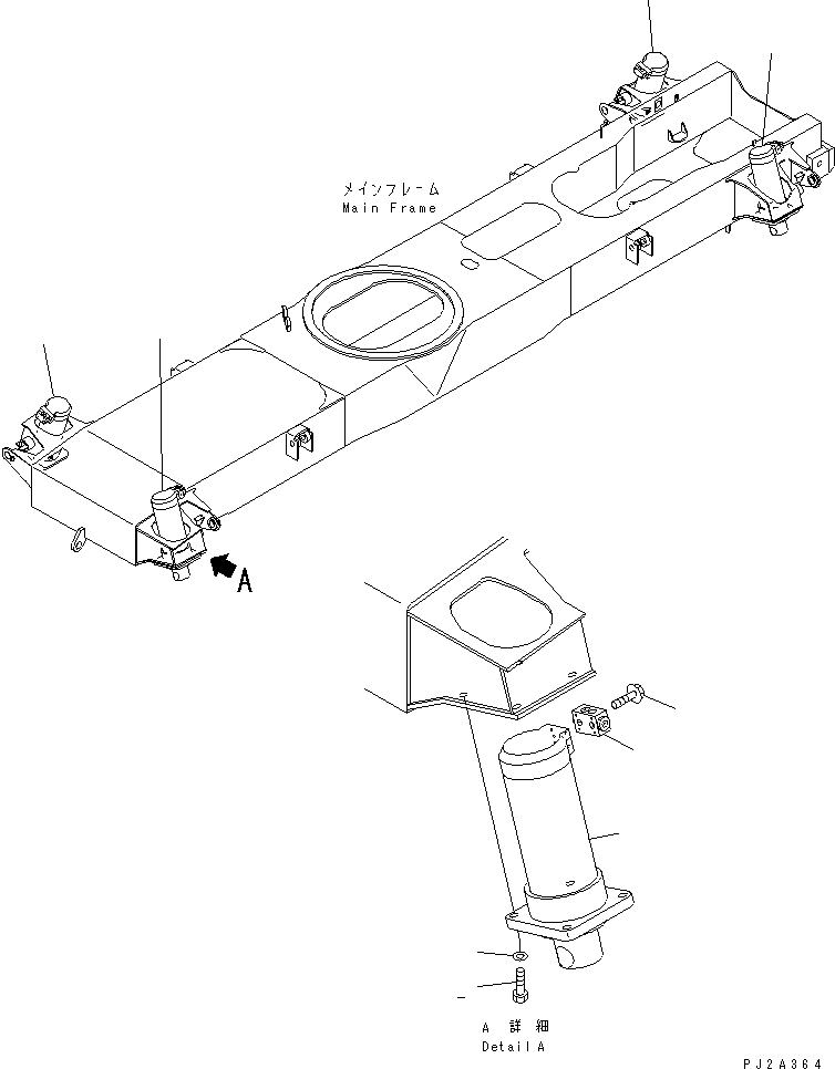 CYLINDER ASS'Y,JACK (23S-63-08010) KOMATSU