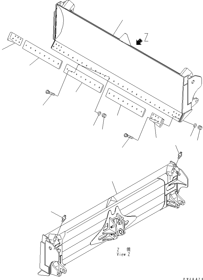 Щётка стеклоочистителя 41D-70-25210 KOMATSU