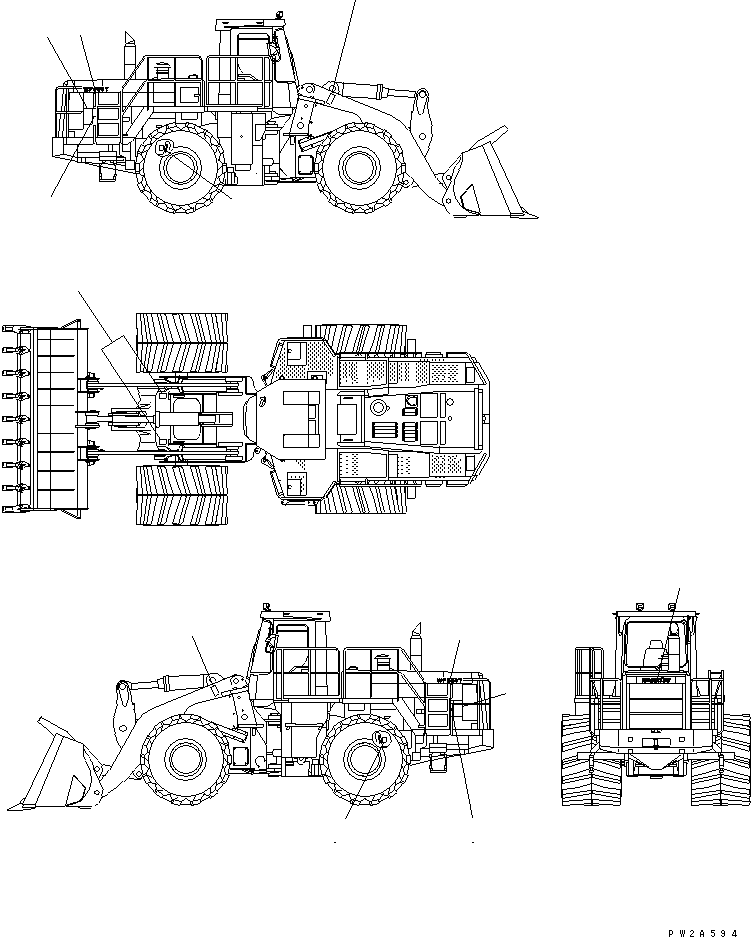 PLATE, MARK,WF550 41L-93-21120 KOMATSU