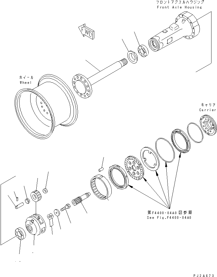 AXLE ASS'Y,FRONT 417-22-20002 KOMATSU