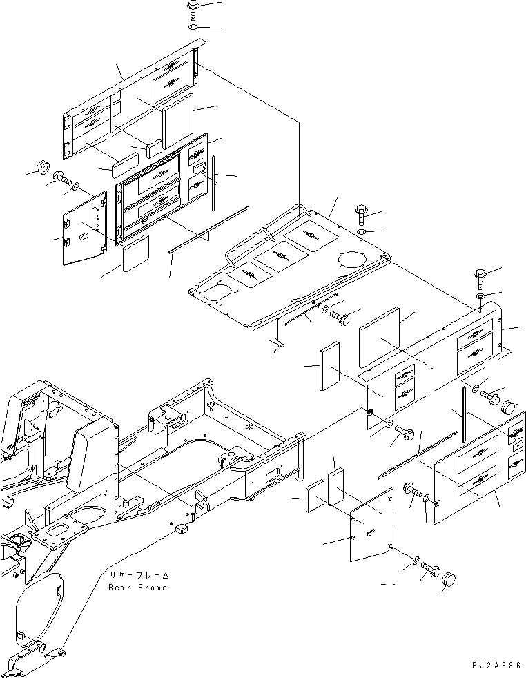HOOD,L.H. 426-54-21241 KOMATSU
