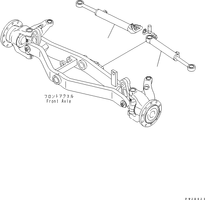 CYLINDER GROUP,STEERING, R.H. (707-00-X7C80) KOMATSU