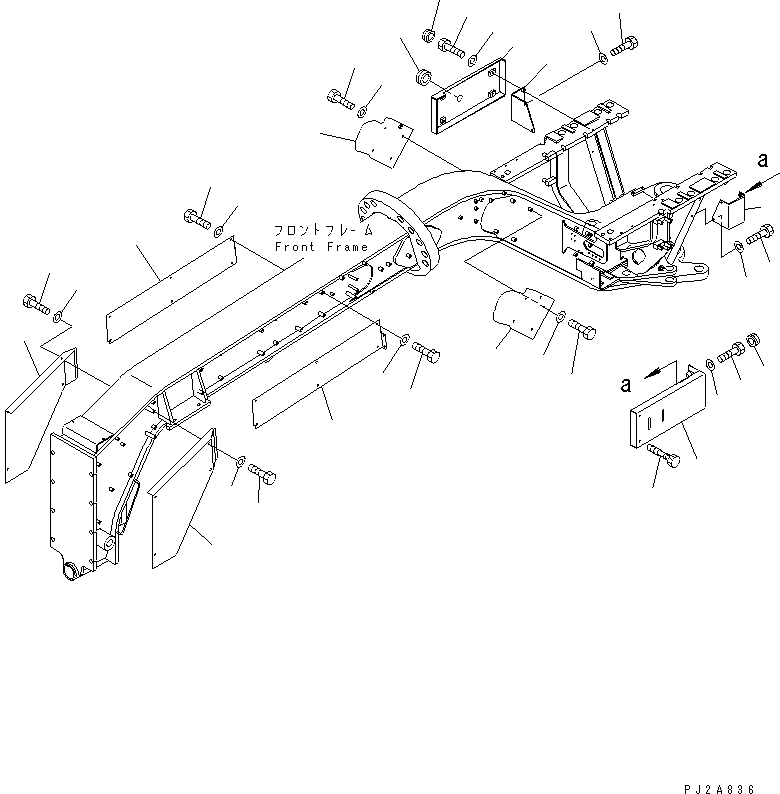 Крышка правая 23B-54-31594 KOMATSU