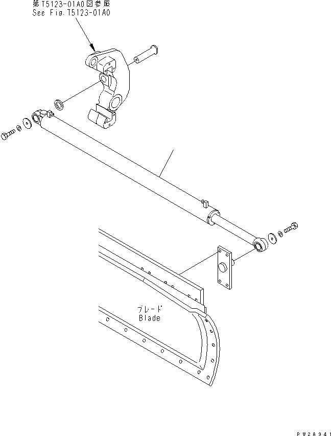 CYLINDER ASS'Y,BLADE SIDE SHIFT (707-00-07C30) KOMATSU