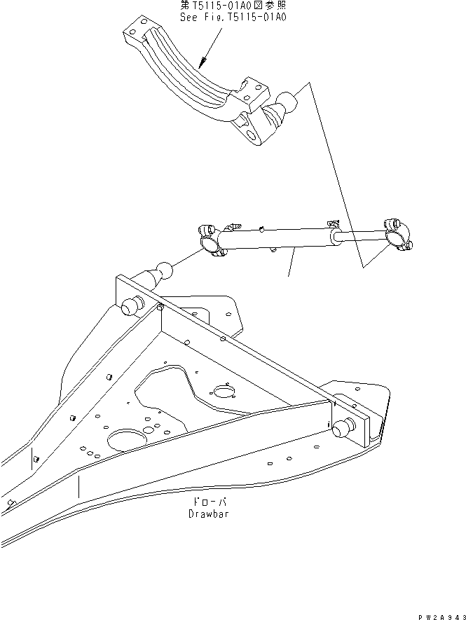 CYLINDER GROUP,DRAWBAR SHIFT (707-00-X7C40) KOMATSU