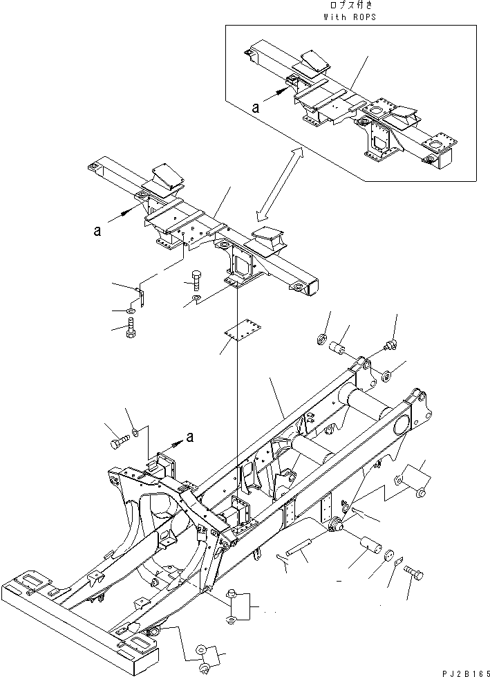 MAIN FRAME ASS'Y,(W/ALCOHOL INJ. AND A/DRYER) 566-87-6A210 KOMATSU