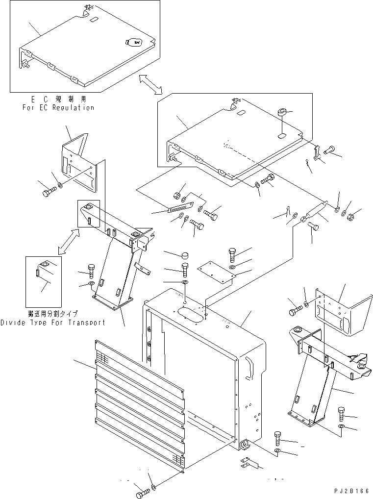HOOD,(FOR EC REGULATION) 566-89-6D702 KOMATSU