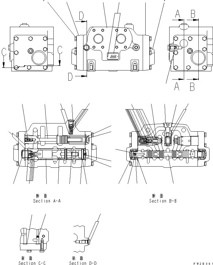 Клапан в сборе 56B-40-13700 KOMATSU